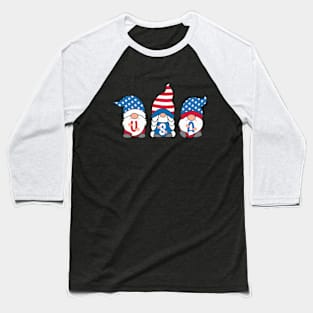 Gnomes Patriotic Baseball T-Shirt